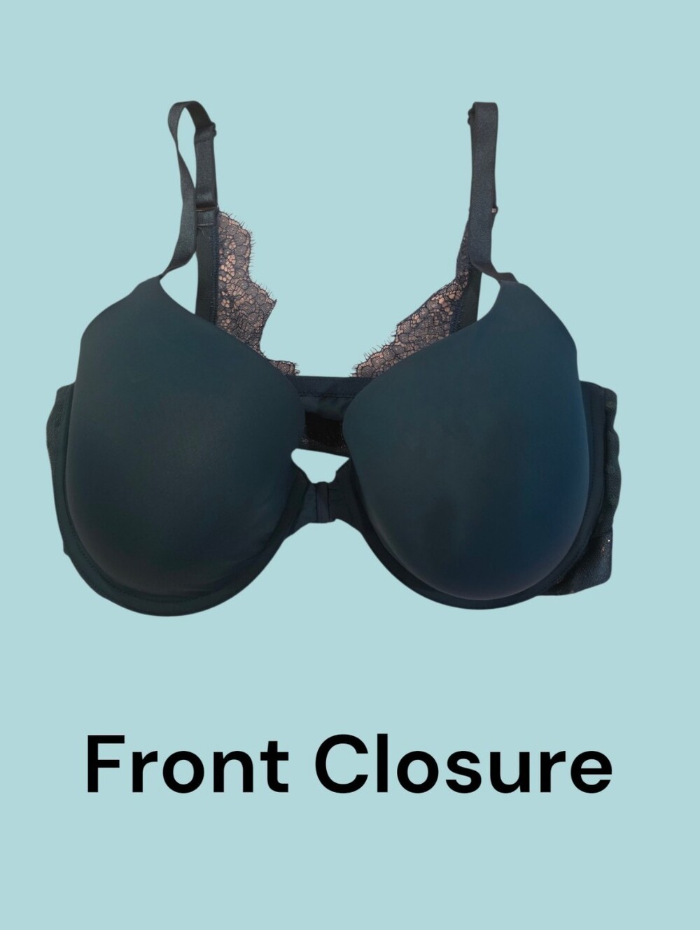 Victoria's Secret Teal Front-Closure Lace T-Shirt Bra